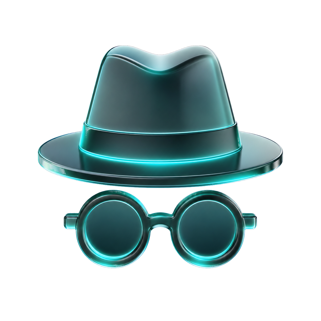 Glassy incognito icon